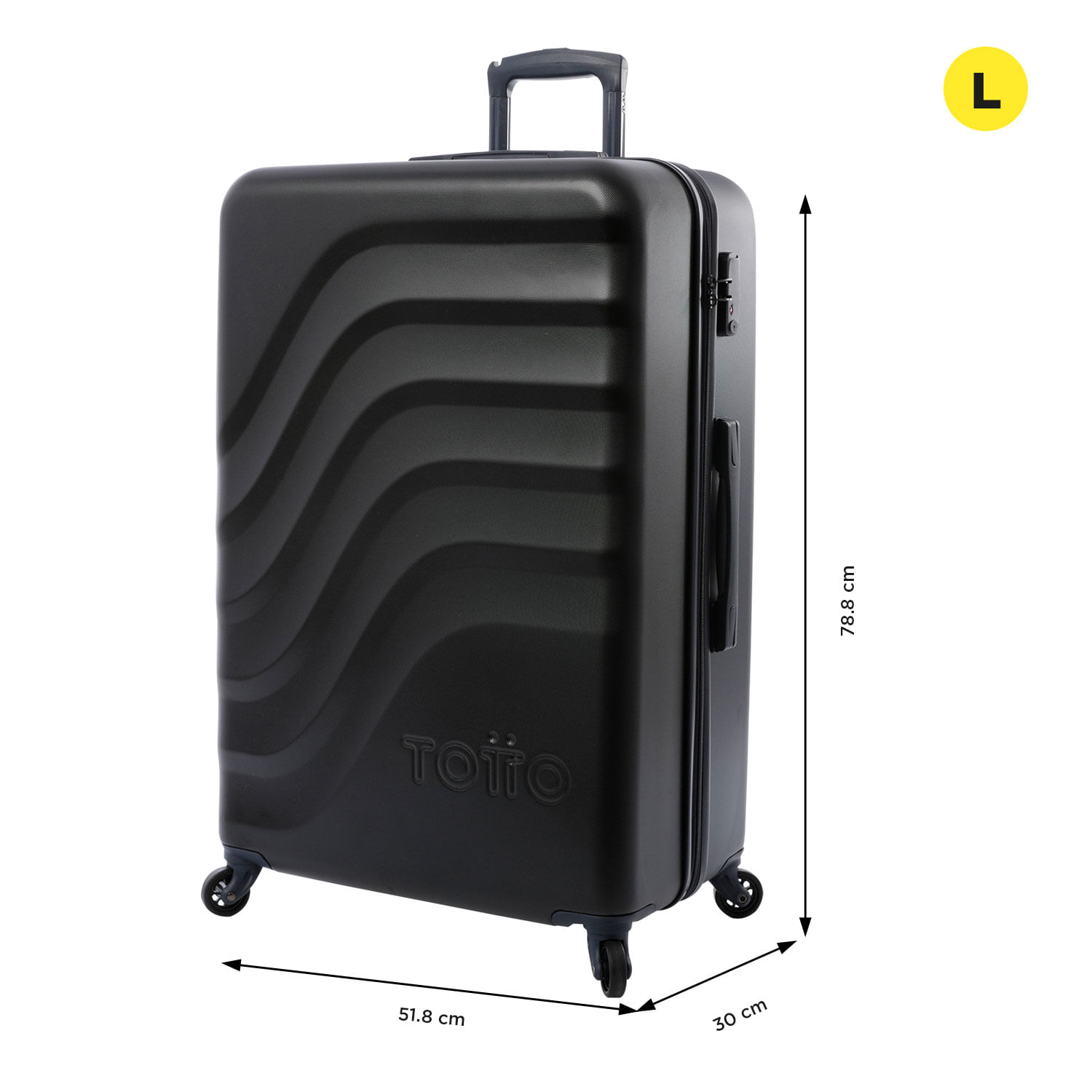 TOTTO Maleta Grande Rigida Totto Ruedas 360 Carry On TrL242