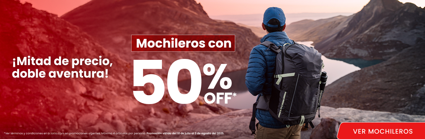 Mochileros 50% OFF